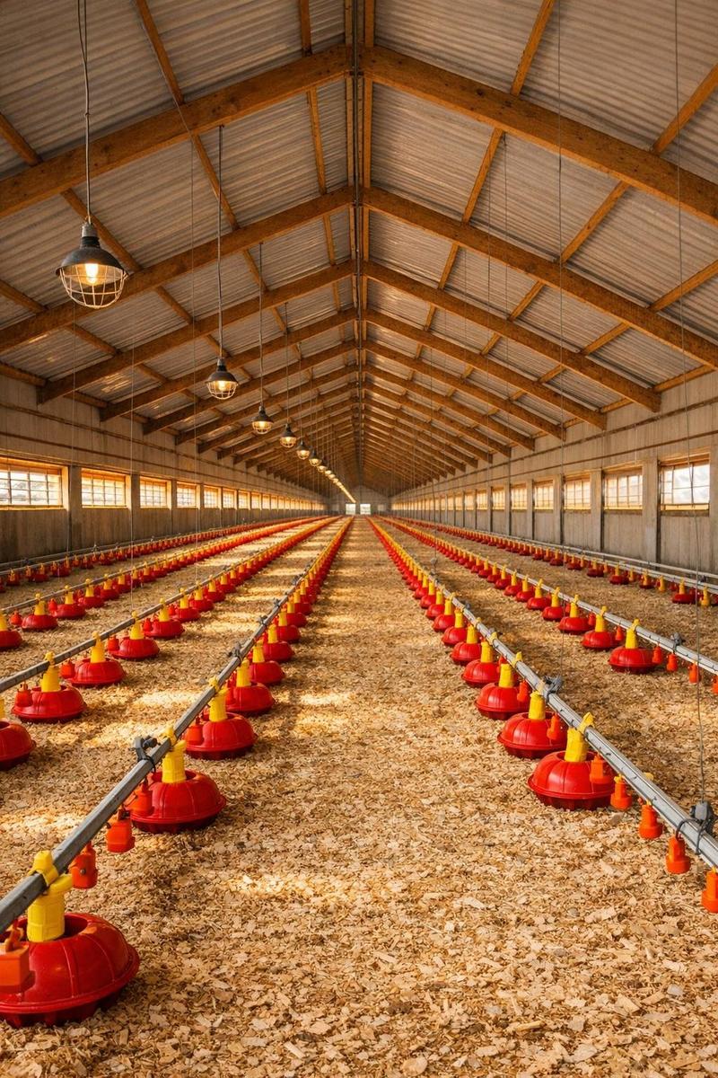 Galpão de frango de corte com mais de 40 metros