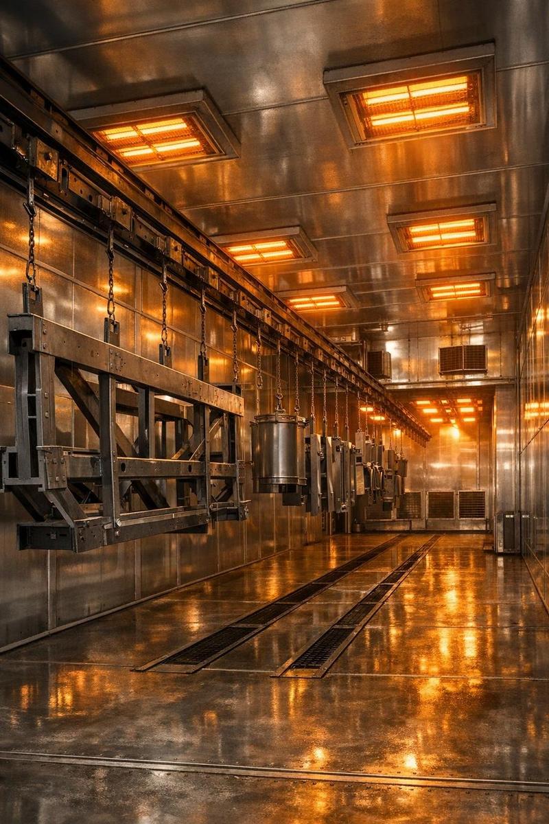 Cabine de secagem industrial